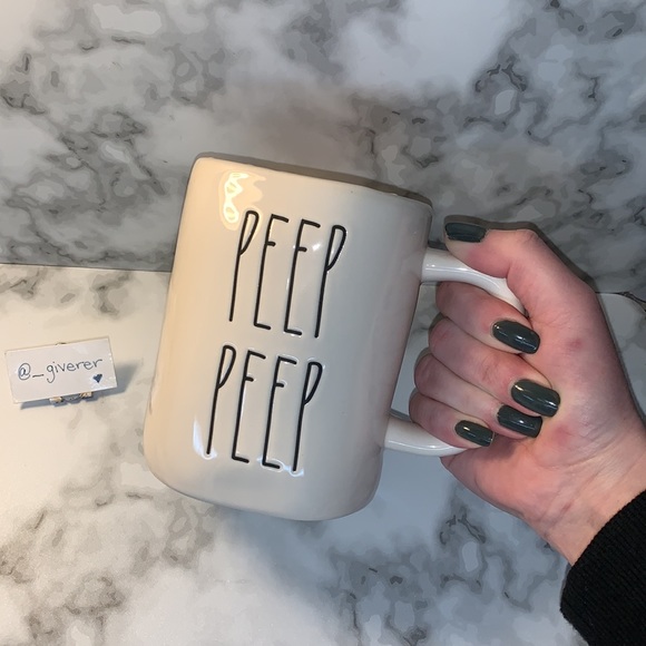 “PEEP PEEP” Pink Inside Easter Rae Dunn Mug - Picture 7 of 10